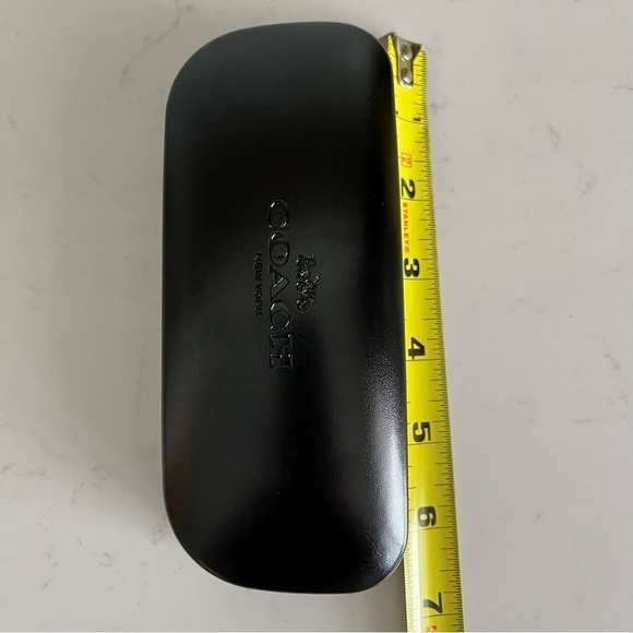 NEW Coach Shiny Black Rectangle Medium Hard Clamshell Dome Sunglass Case - Picture 8 of 10